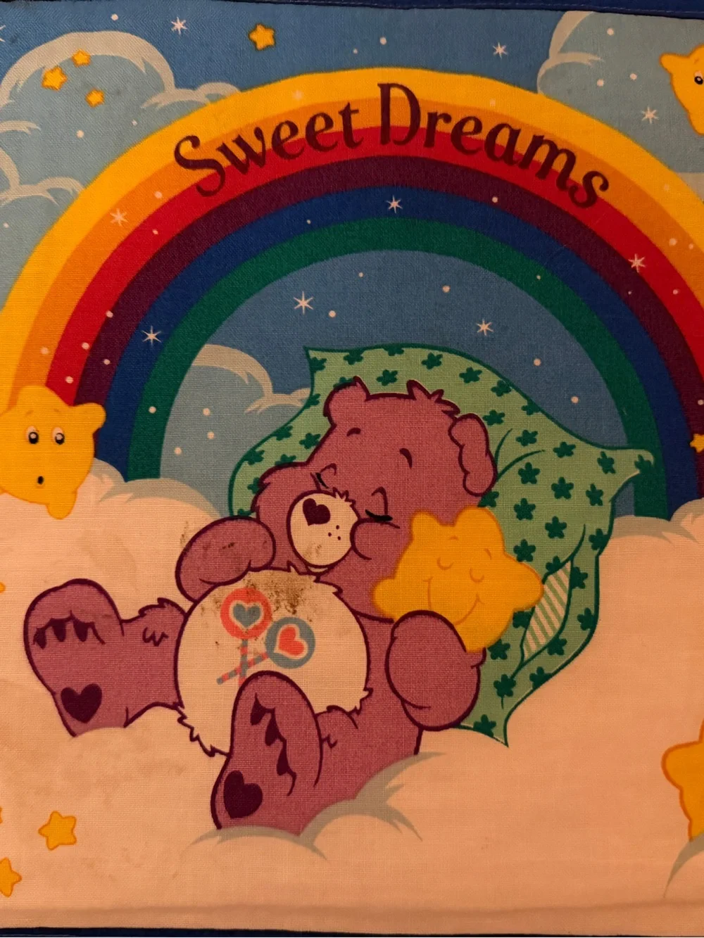 VTG 2004 Care Bears Soft Cloth Fabric Book Y2K Baby Nursery Nostalgic Cranston